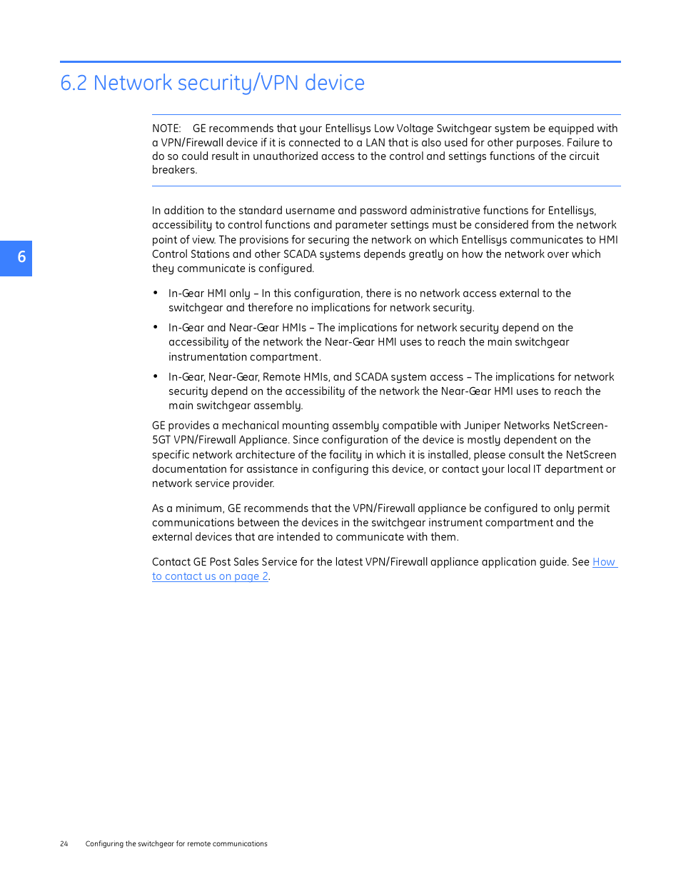 2 network security/vpn device | GE Industrial Solutions Entellisys System Administrator Manual User Manual | Page 24 / 62