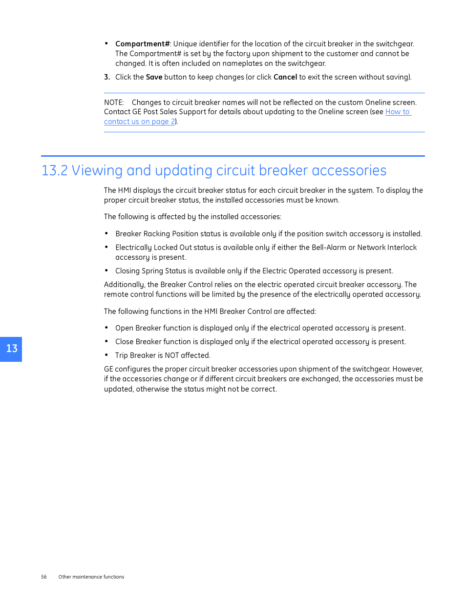 2 viewing and updating circuit breaker accessories | GE Industrial Solutions Entellisys System Administrator Manual User Manual | Page 56 / 62
