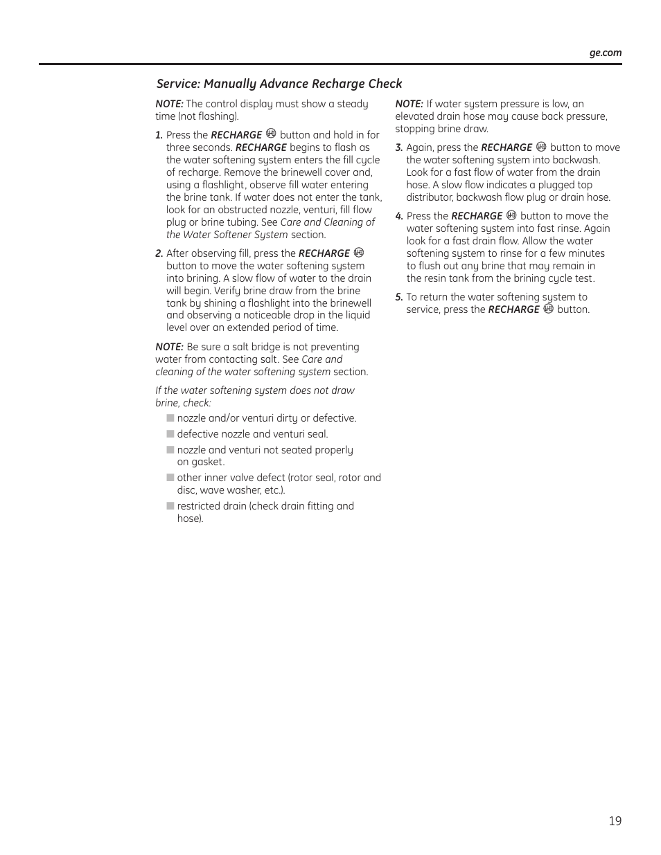 GE GXSF40H User Manual | Page 19 / 64