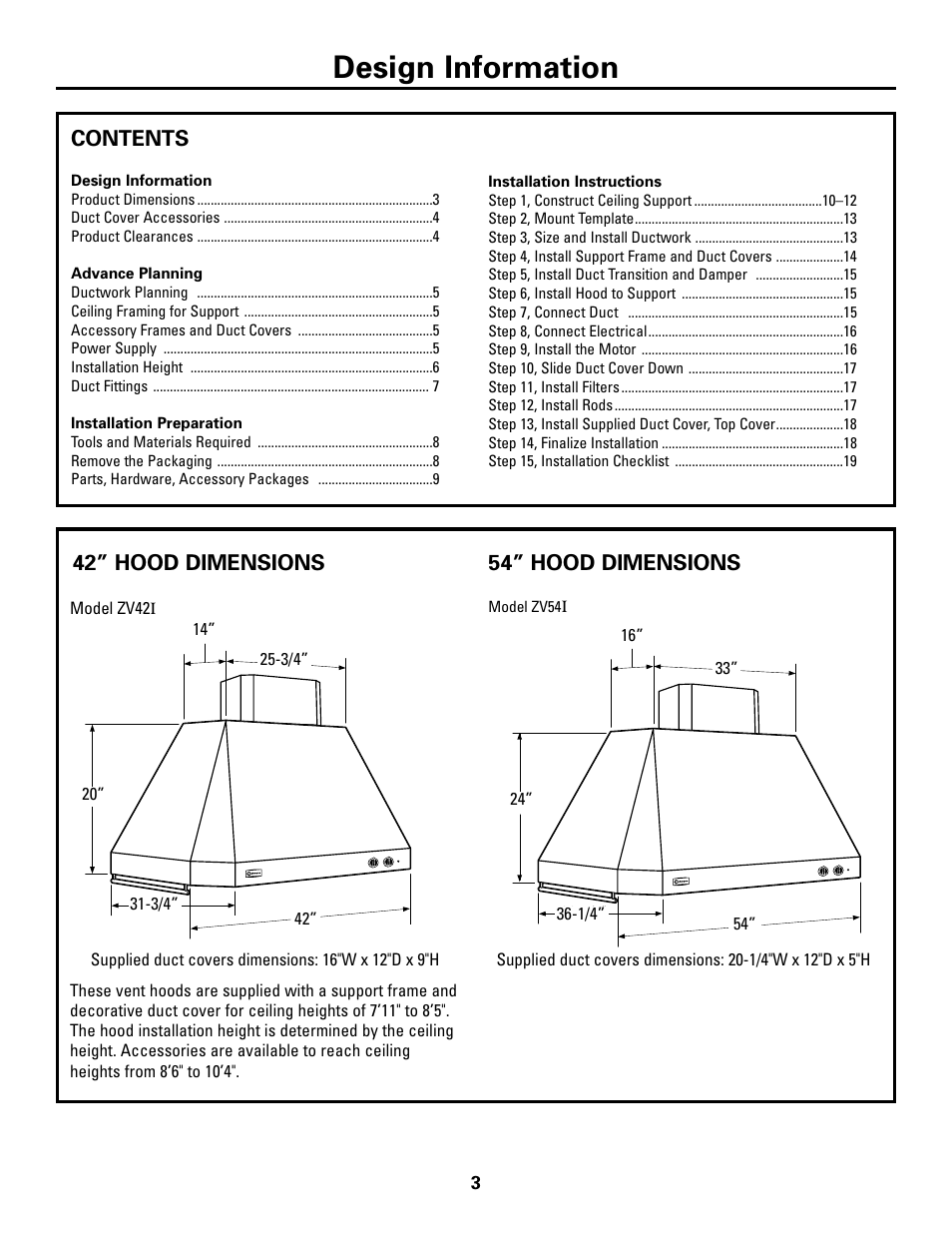 GE ZV541 User Manual | Page 3 / 20