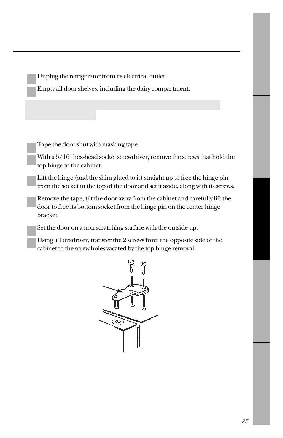 Removing the doors | GE 14 User Manual | Page 25 / 40