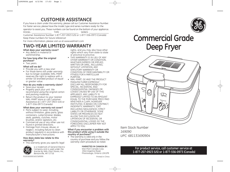 GE 681131690904 User Manual | 6 pages