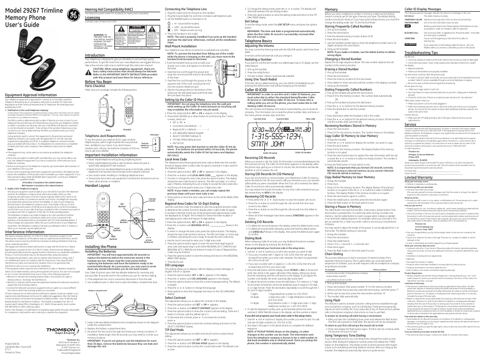 GE Trimline 16258160 User Manual | 2 pages