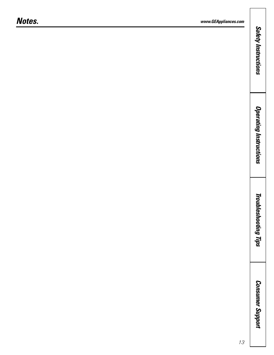 GE WZRE5260 User Manual | Page 13 / 16