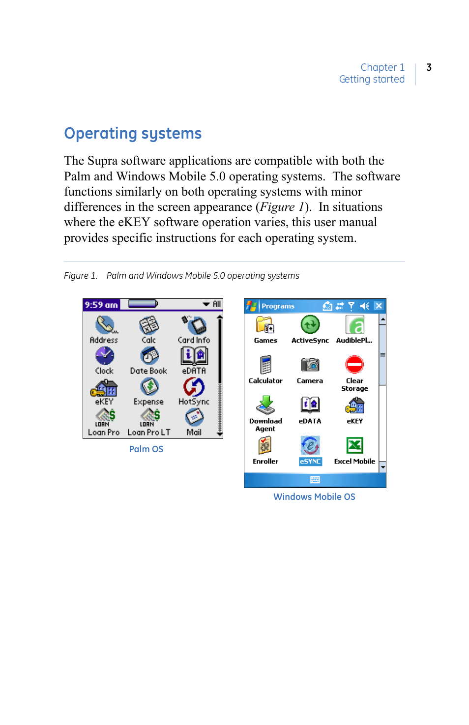 Operating systems | GE eKEY User Manual | Page 11 / 82