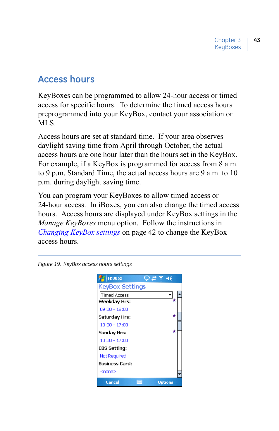 Access hours | GE eKEY User Manual | Page 51 / 82