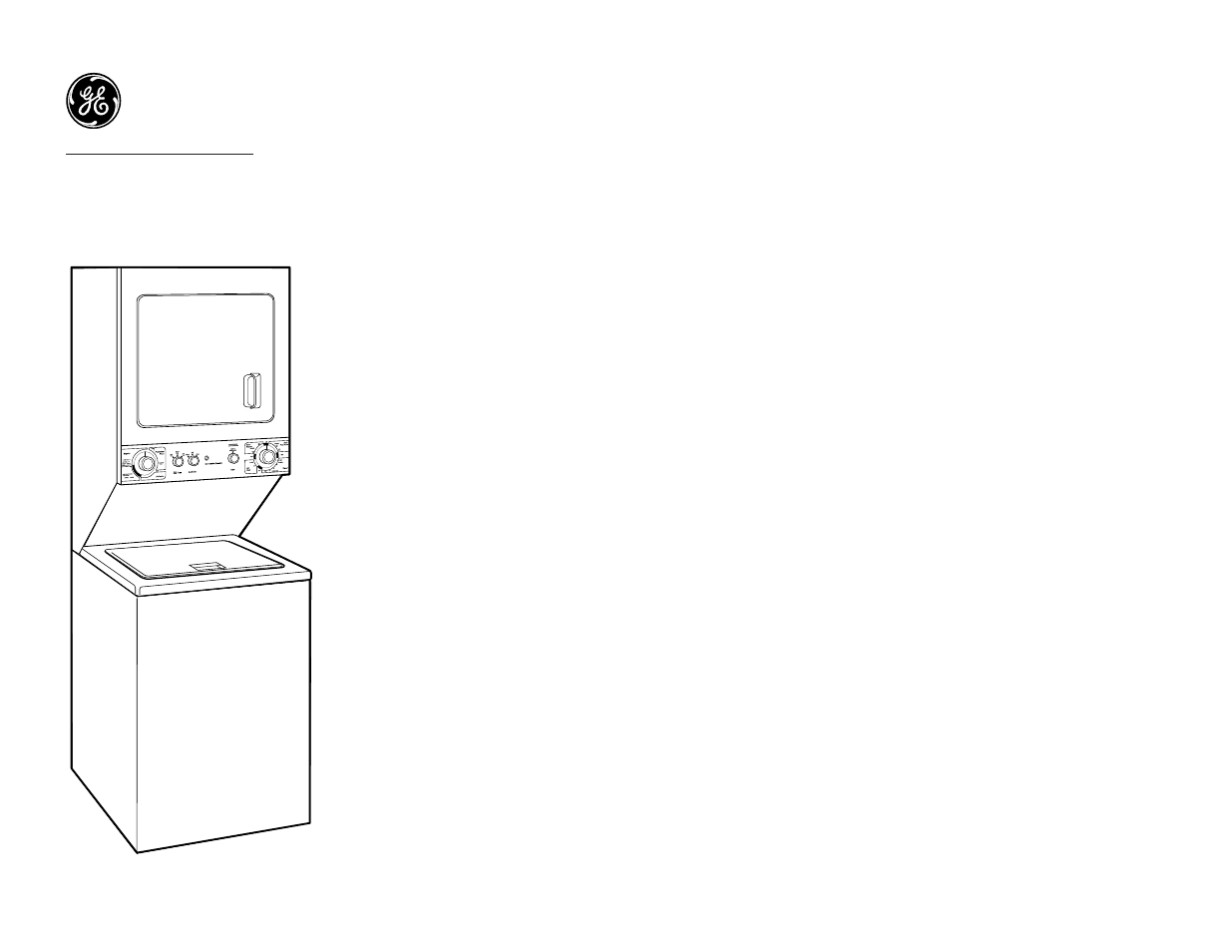 Wsm2480t—ge unitized spacemaker, Compact capacity gas washer and dryer | GE Unitized Spacemaker WSM2480T User Manual | Page 3 / 3