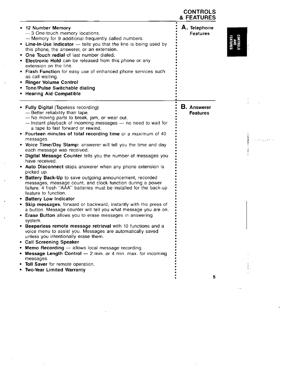 Controls & features | GE 29831 User Manual | Page 8 / 35