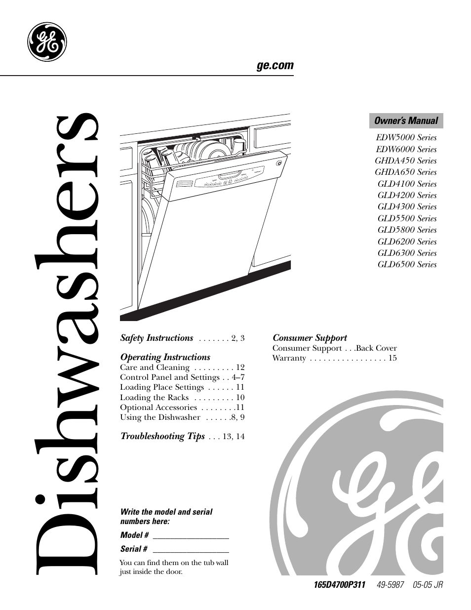 GE EDW6000 User Manual | 16 pages