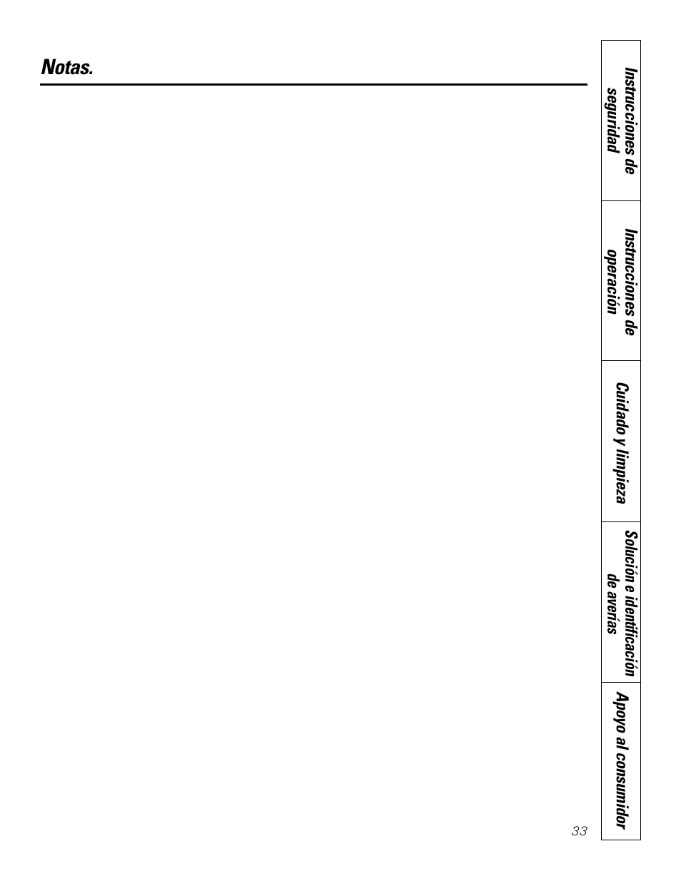 Notas | GE JGP989 User Manual | Page 69 / 72