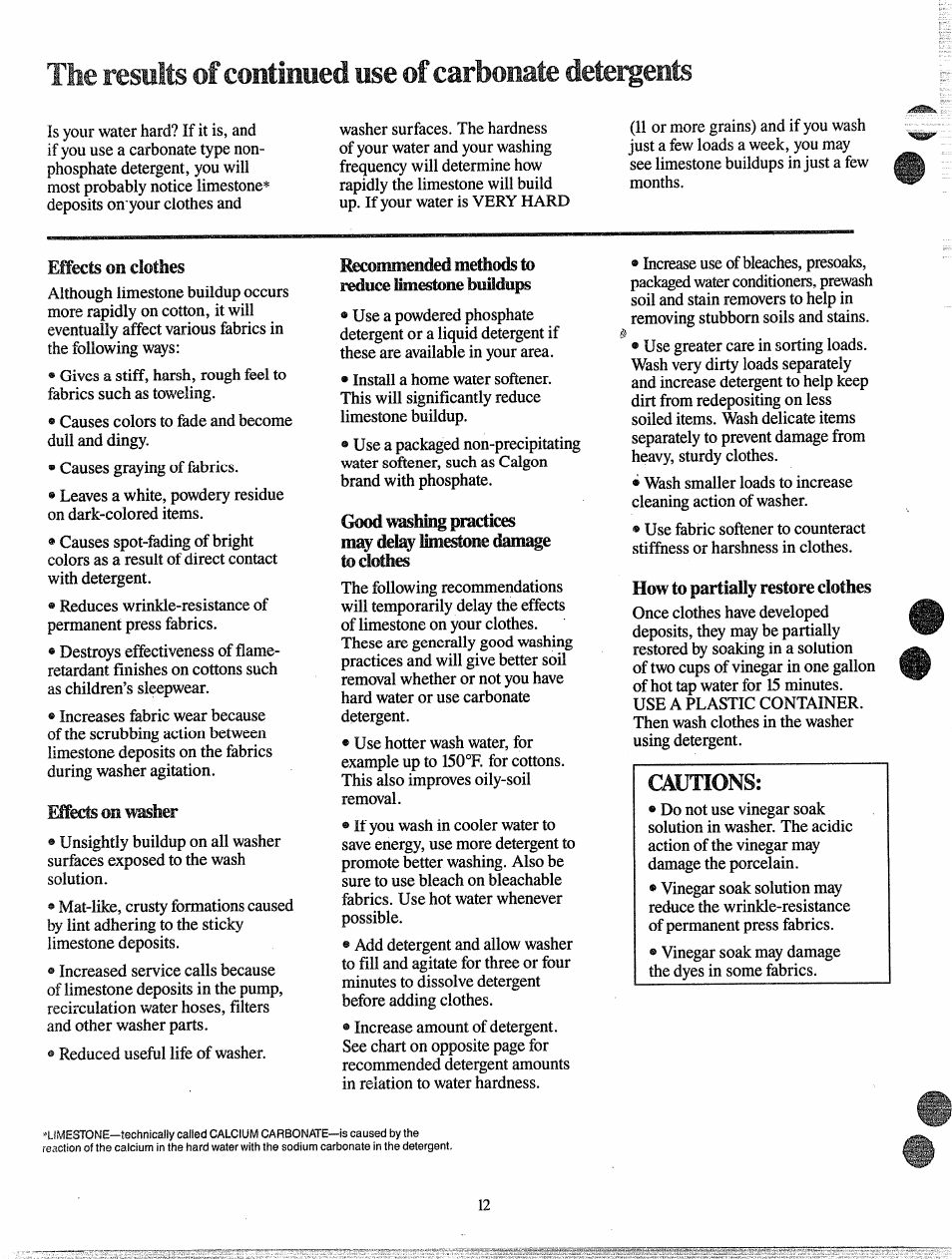 Cautions | GE MINI BASKET MA5800G User Manual | Page 12 / 24