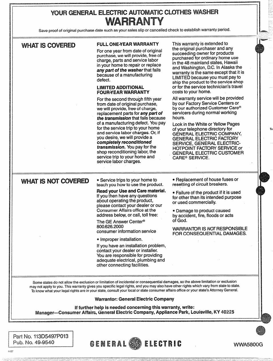 Warranty, Sileotrio | GE MINI BASKET MA5800G User Manual | Page 24 / 24