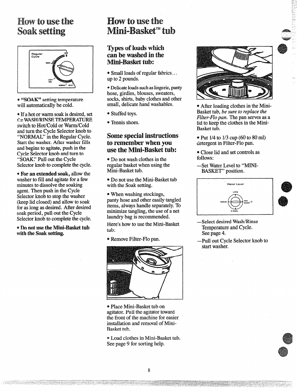 Ililiilll | GE MINI BASKET MA5800G User Manual | Page 8 / 24