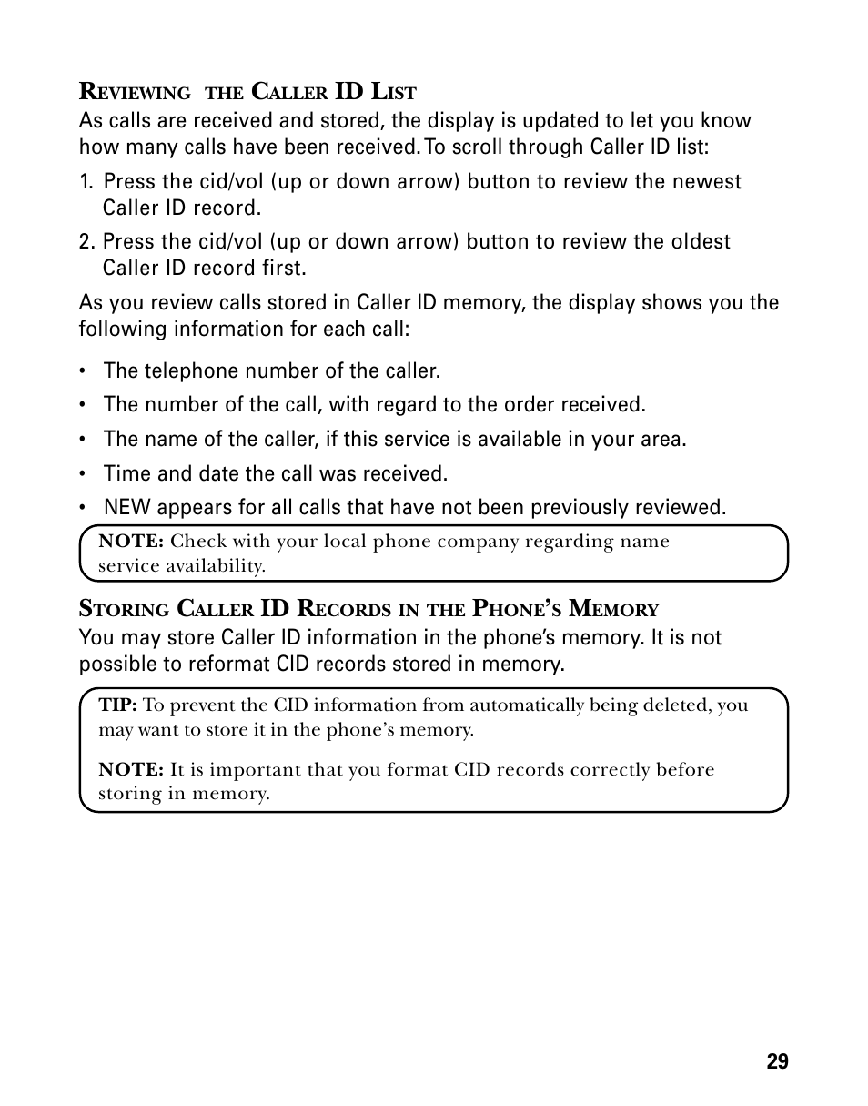 Id l, Id r | GE 21006 User Manual | Page 29 / 44