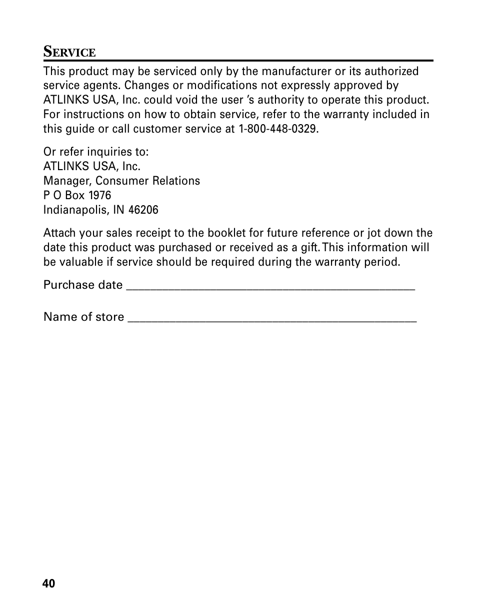 GE 21006 User Manual | Page 40 / 44