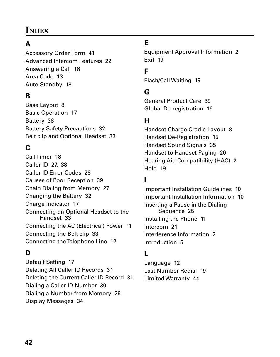 GE 21006 User Manual | Page 42 / 44