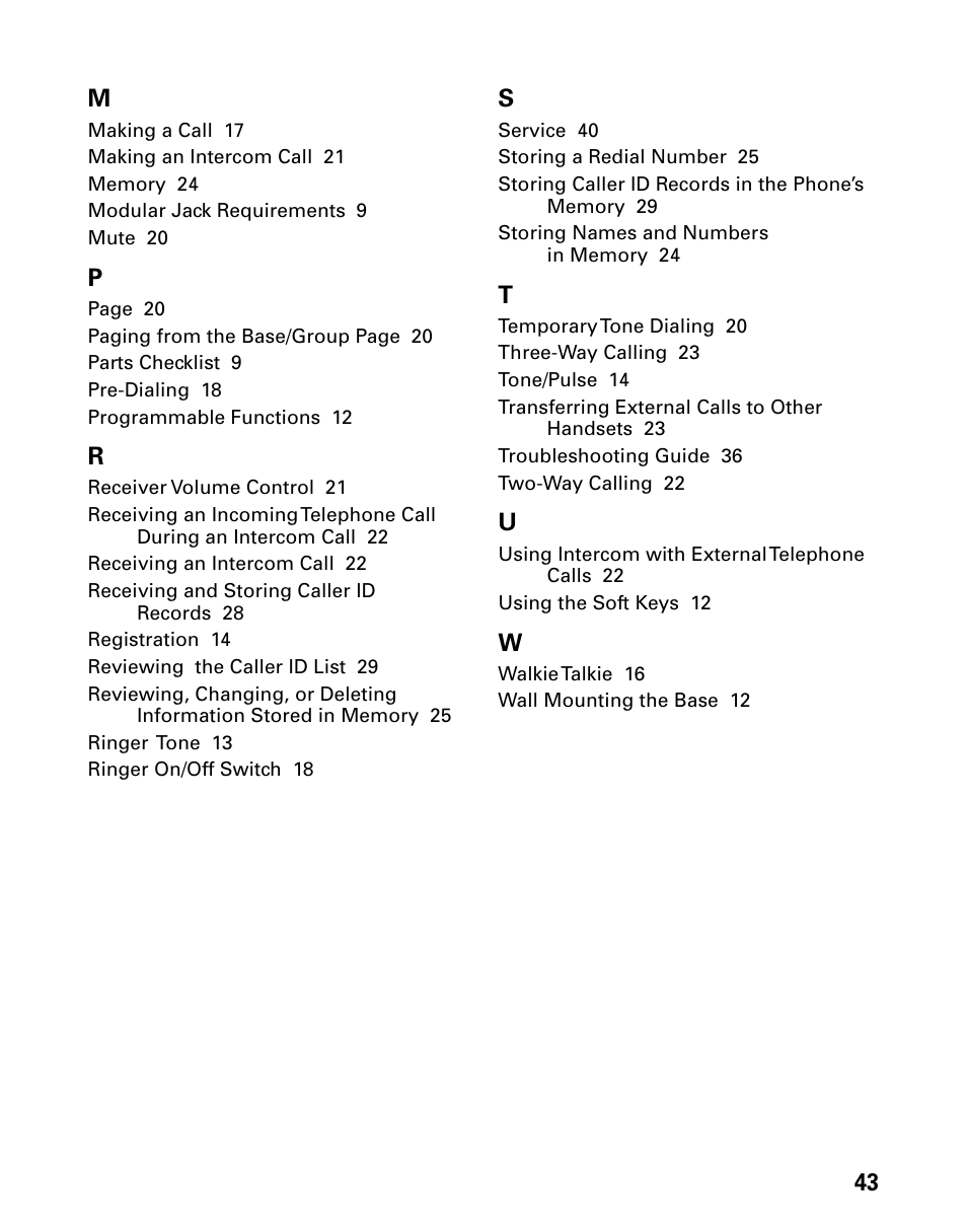 43 m | GE 21006 User Manual | Page 43 / 44
