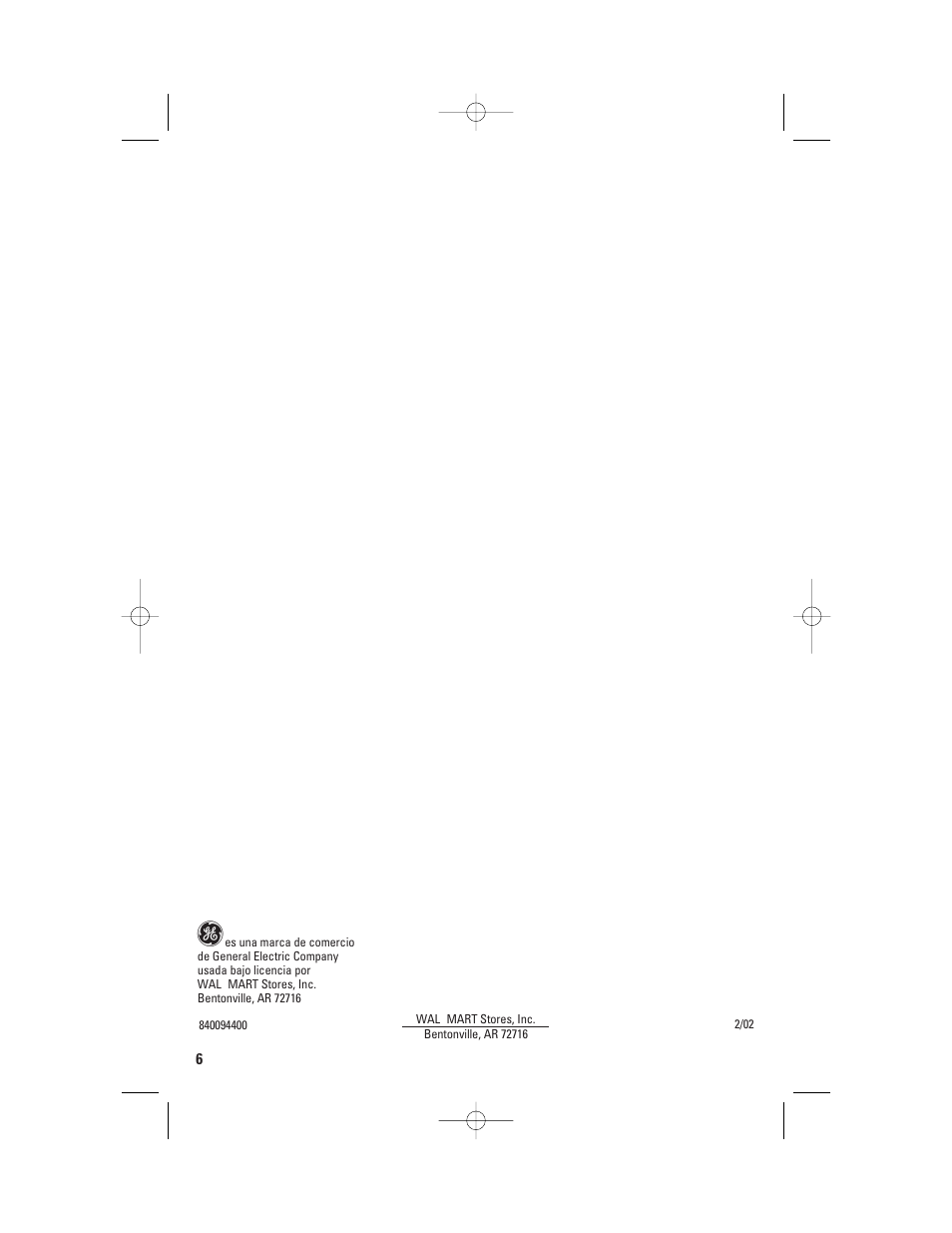 GE 106824 User Manual | Page 12 / 12
