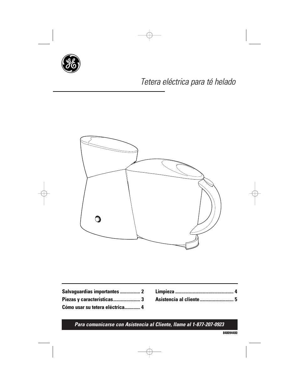 Tetera eléctrica para té helado | GE 106824 User Manual | Page 7 / 12