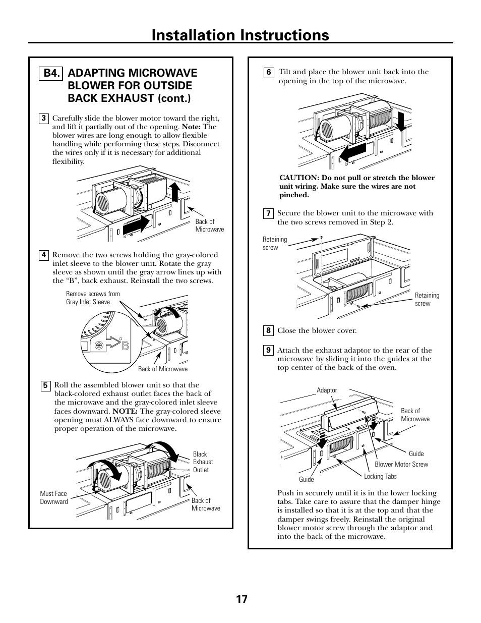 Installation instructions | GE DE68-02957A User Manual | Page 17 / 48