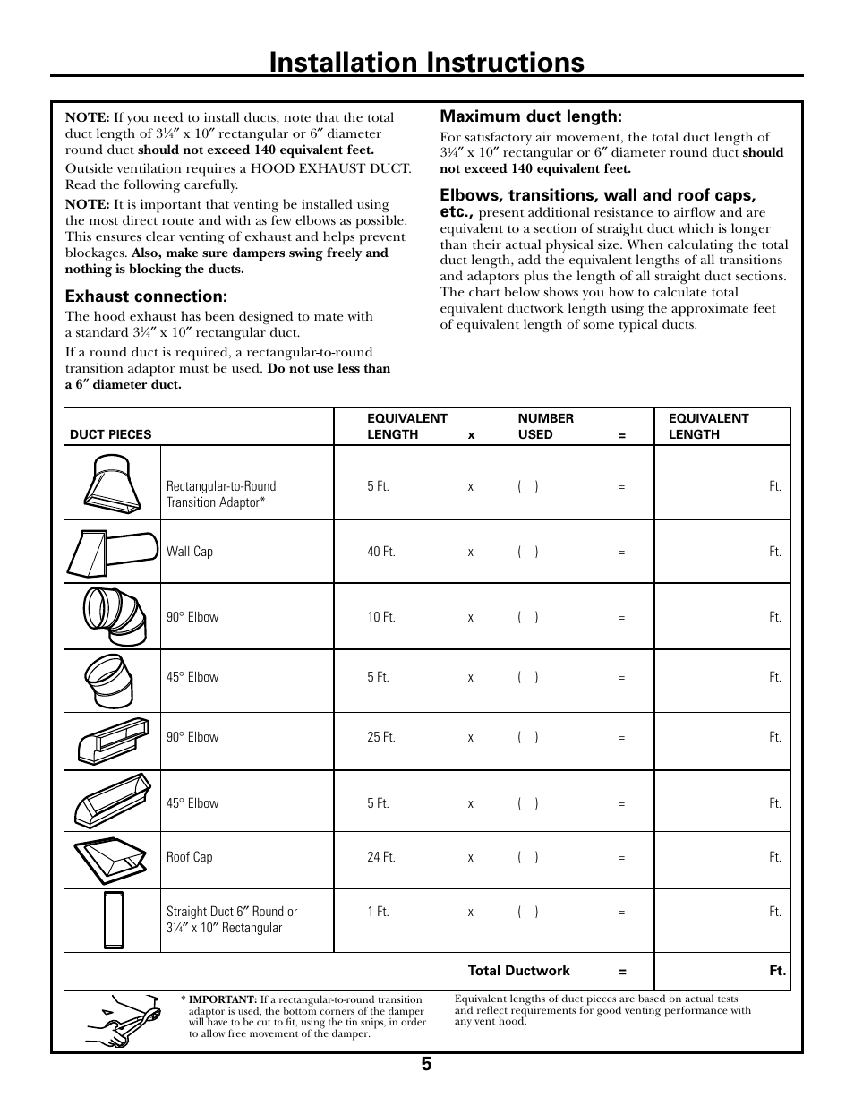 Installation instructions | GE DE68-02957A User Manual | Page 5 / 48