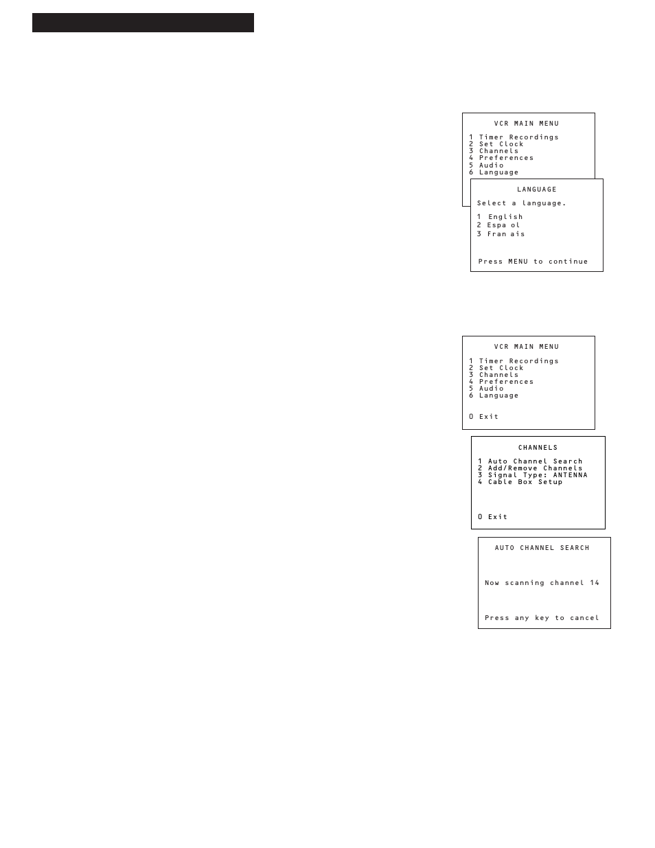 Startup, Setting up the vcr | GE VG4252 User Manual | Page 10 / 36