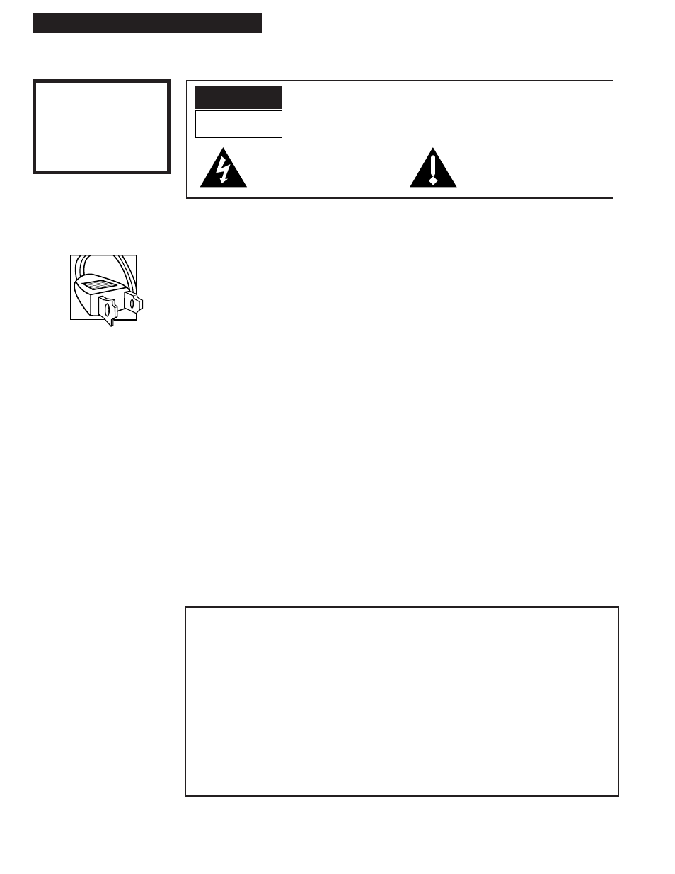 Warning, Important information | GE VG4252 User Manual | Page 2 / 36