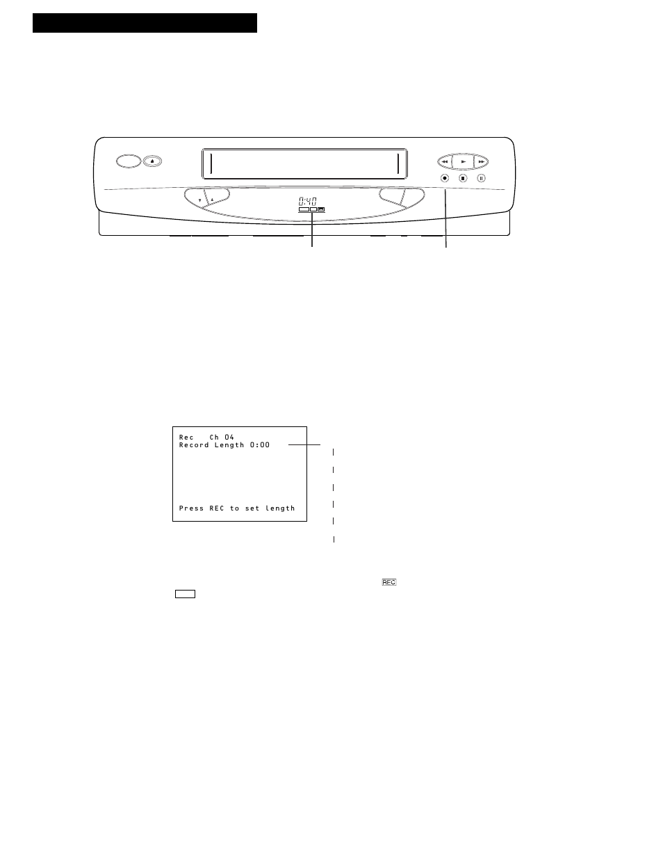 One touch recording, 22 recording a program, Stopping a recording in progress | GE VG4252 User Manual | Page 24 / 36