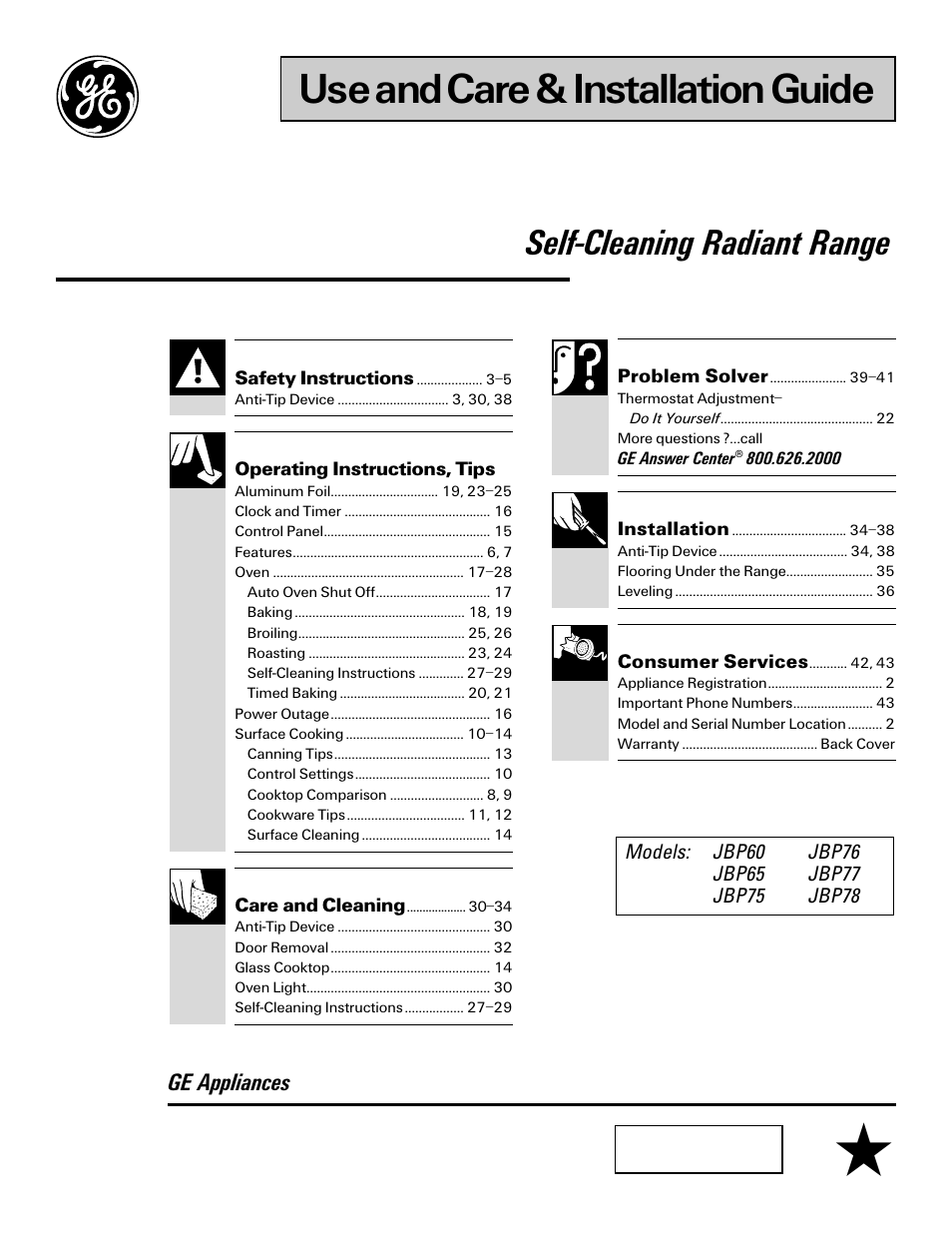 GE 4164D2966P234 User Manual | 44 pages