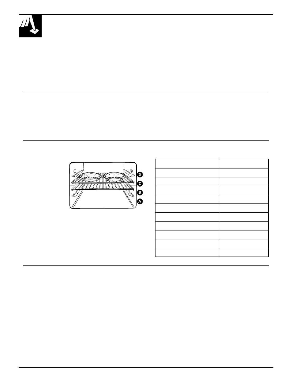 Baking, Baking , 19, 18 baking | How to set your range for baking, Oven shelves, Preheating baking pans | GE 4164D2966P234 User Manual | Page 18 / 44