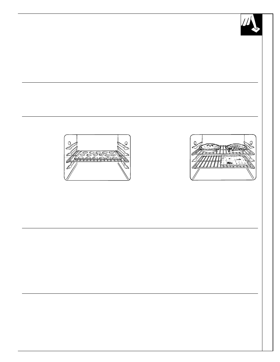 Aluminum foil, Aluminum foil , 23–25, Baking | GE 4164D2966P234 User Manual | Page 19 / 44