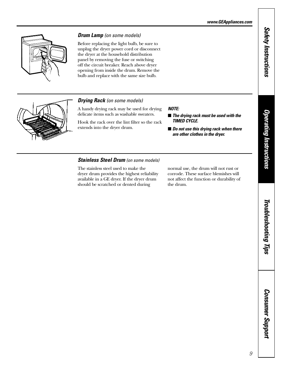 GE DWSR483 User Manual | Page 9 / 16