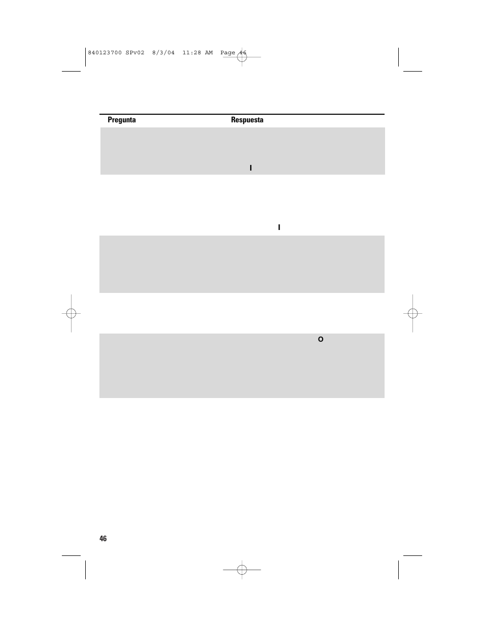 Localización de fallas | GE 168989 User Manual | Page 46 / 48