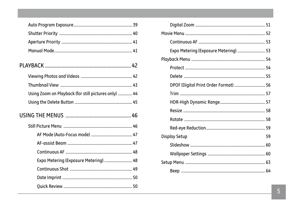 Playback, Using the menus | GE X500 User Manual | Page 8 / 89