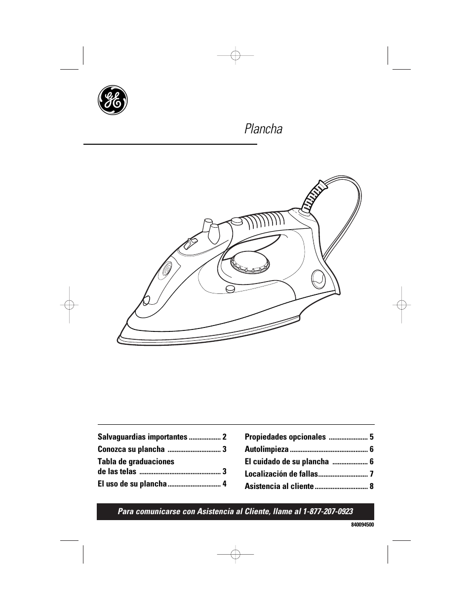 Plancha | GE 840094500 User Manual | Page 9 / 16