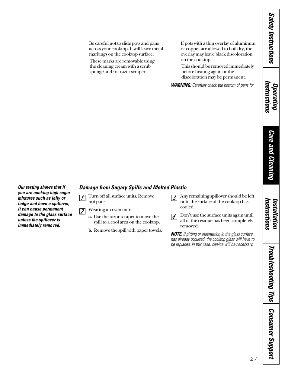 GE Coil Top User Manual | Page 27 / 44