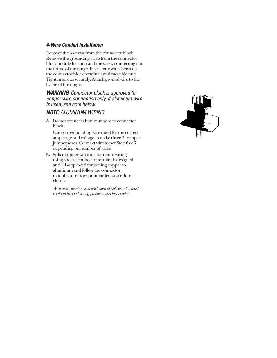 Wire conduit installation | GE Coil Top User Manual | Page 33 / 44