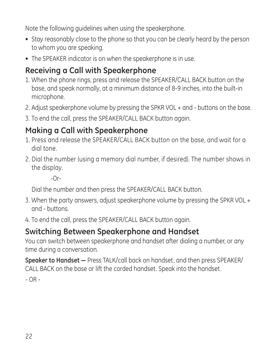 GE 00009246 User Manual | Page 22 / 96