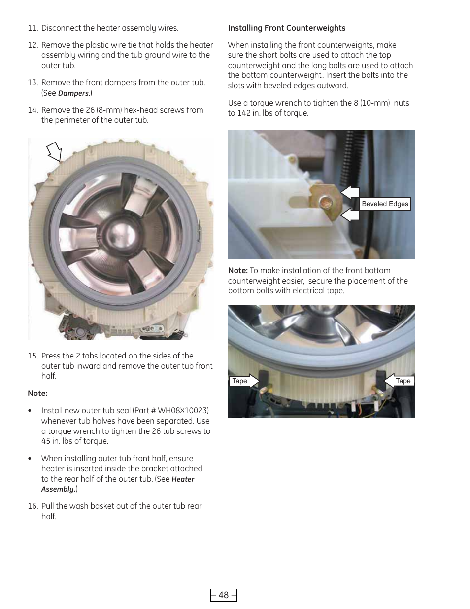 GE WBVH6240 User Manual | Page 48 / 61