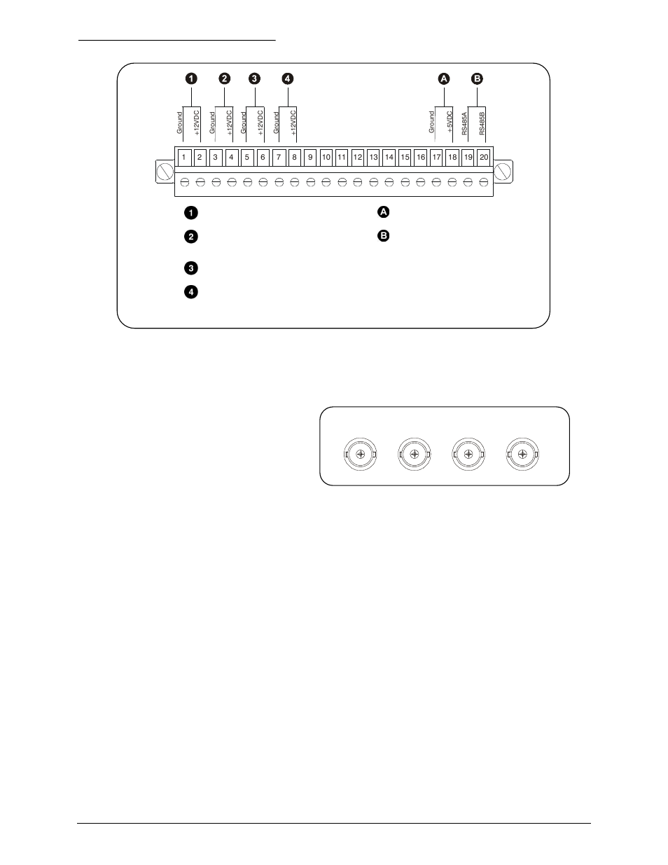 2 bnc, Cam1 cam2 cam3 cam4 | GE Interlogix BusSecure User Manual | Page 18 / 37