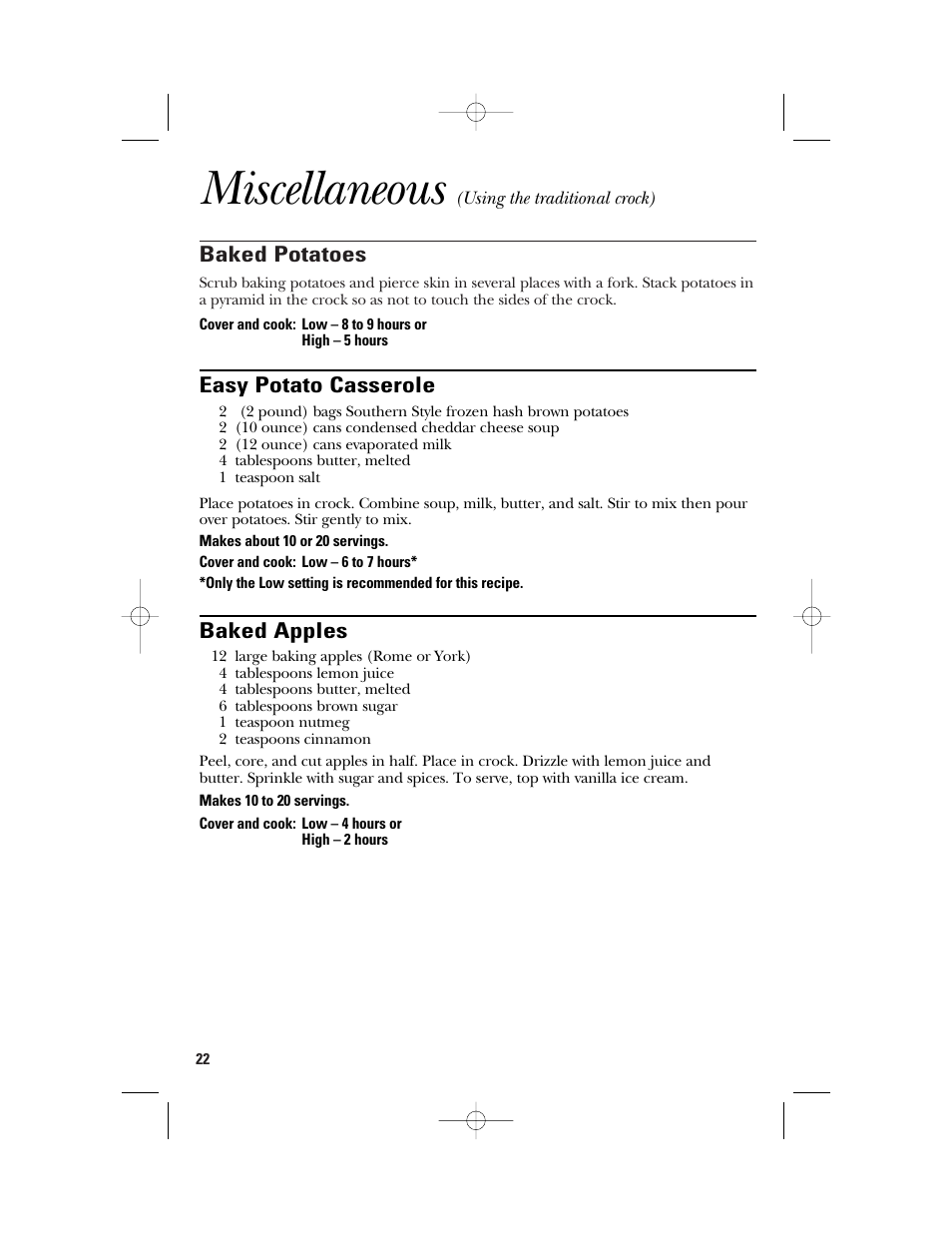 Miscellaneous | GE 840085800 User Manual | Page 22 / 48