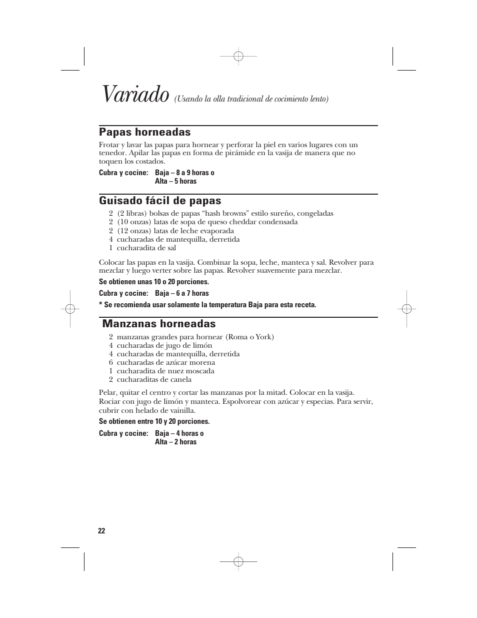 Variado | GE 840085800 User Manual | Page 46 / 48