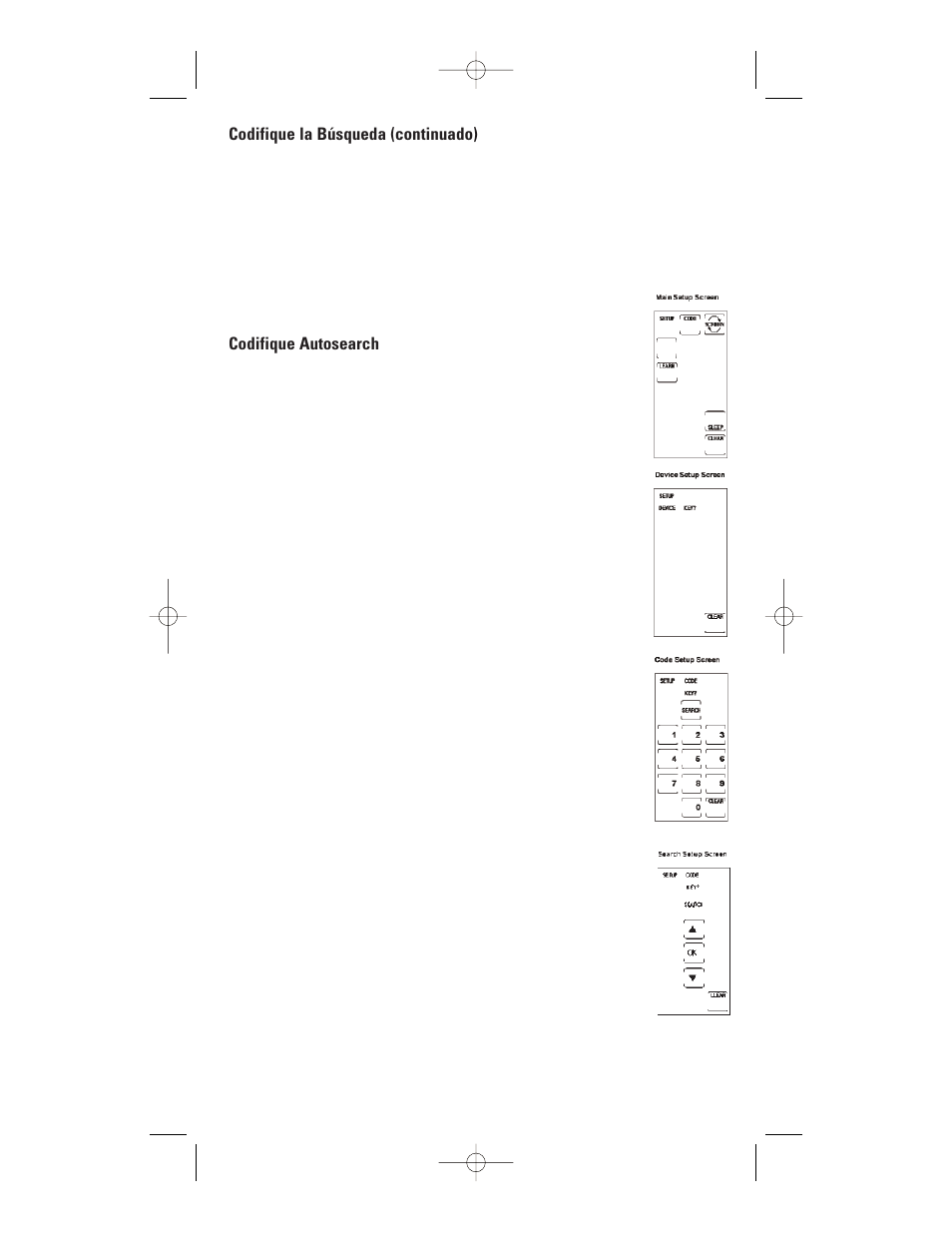 Codifique la búsqueda (continuado), Codifique autosearch | GE RM24941 User Manual | Page 27 / 42