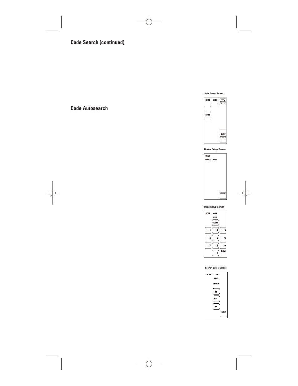 Code search (continued), Code autosearch | GE RM24941 User Manual | Page 7 / 42