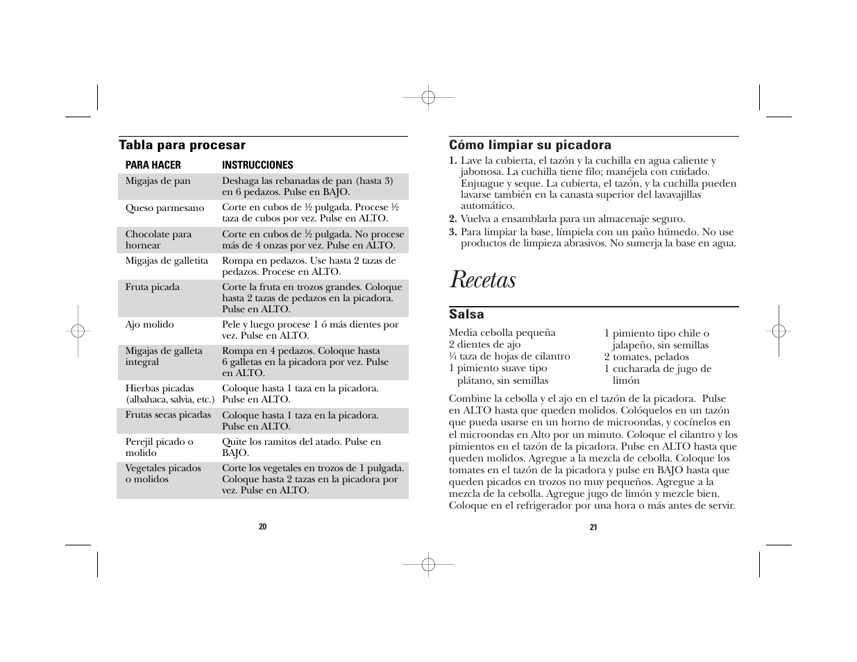 Recetas | GE 106848 User Manual | Page 12 / 16