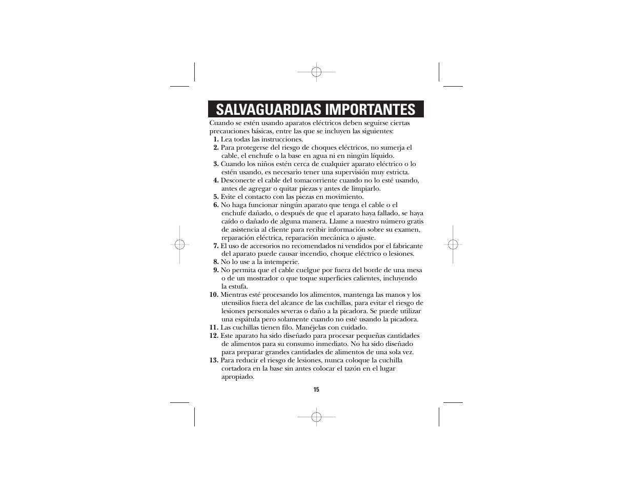 Salvaguardias importantes | GE 106848 User Manual | Page 9 / 16