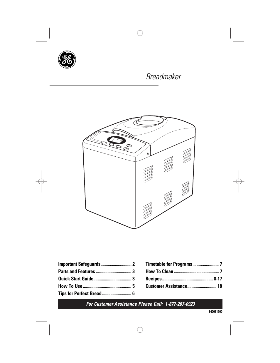 GE 840081500 User Manual | 36 pages