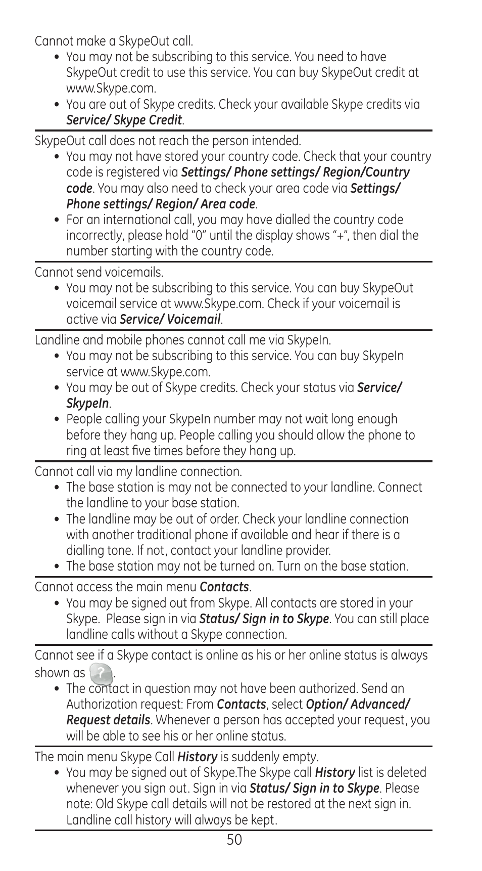 GE 28310 User Manual | Page 50 / 60