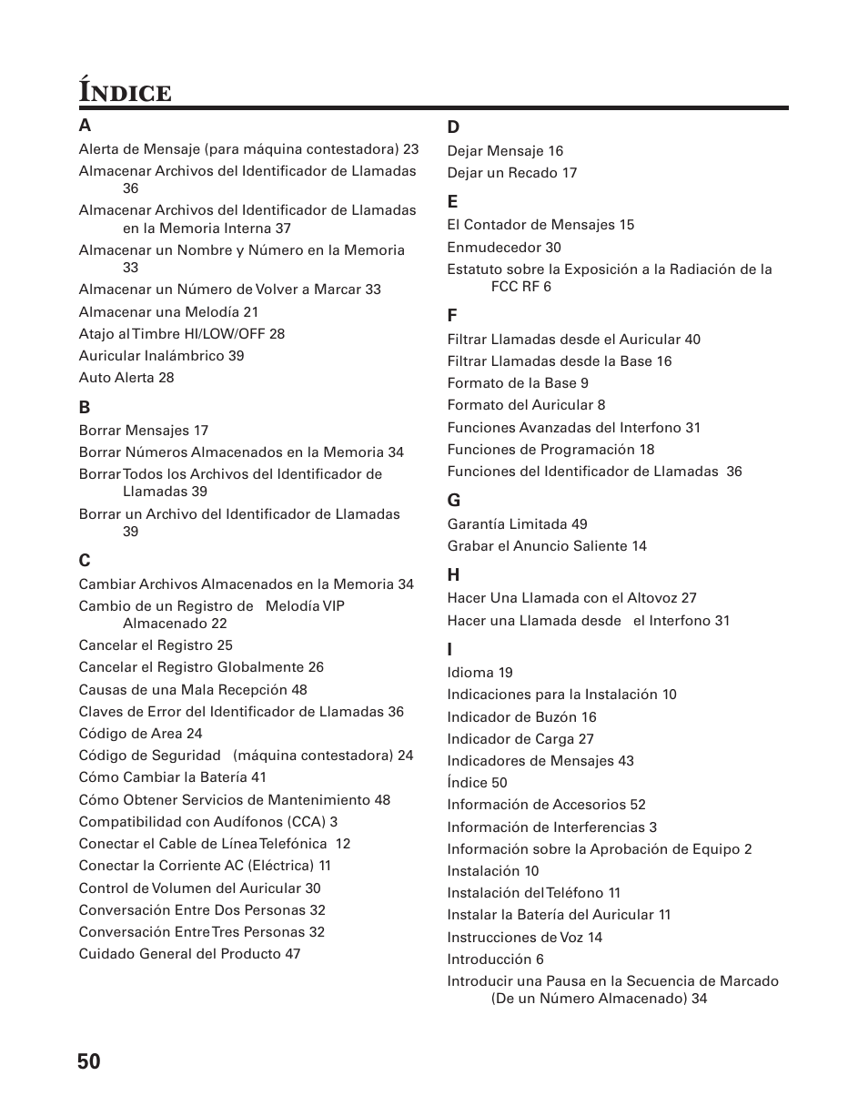 Índice | GE 25833 User Manual | Page 102 / 104