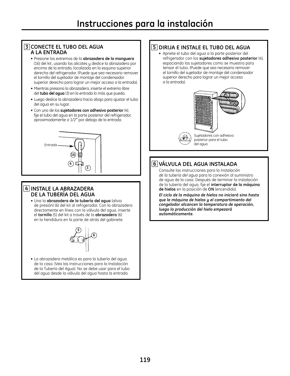 Instrucciones para la instalación | GE IM4A User Manual | Page 119 / 136